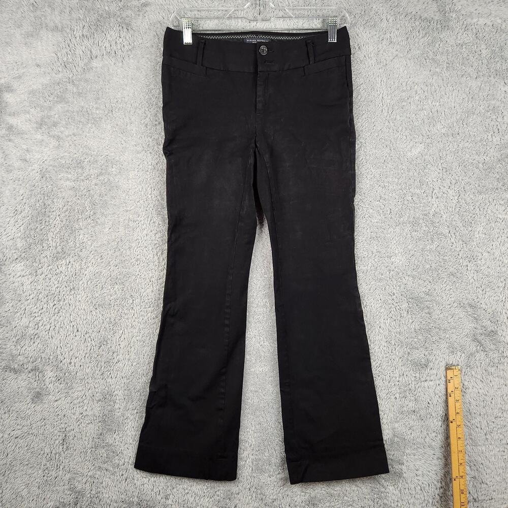 Banana Republic Pants Womens 0 Black Jackson Fit Stretch Bootcut Dress Work Goth
